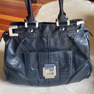 Guess large leather tote shoulder bag purse
